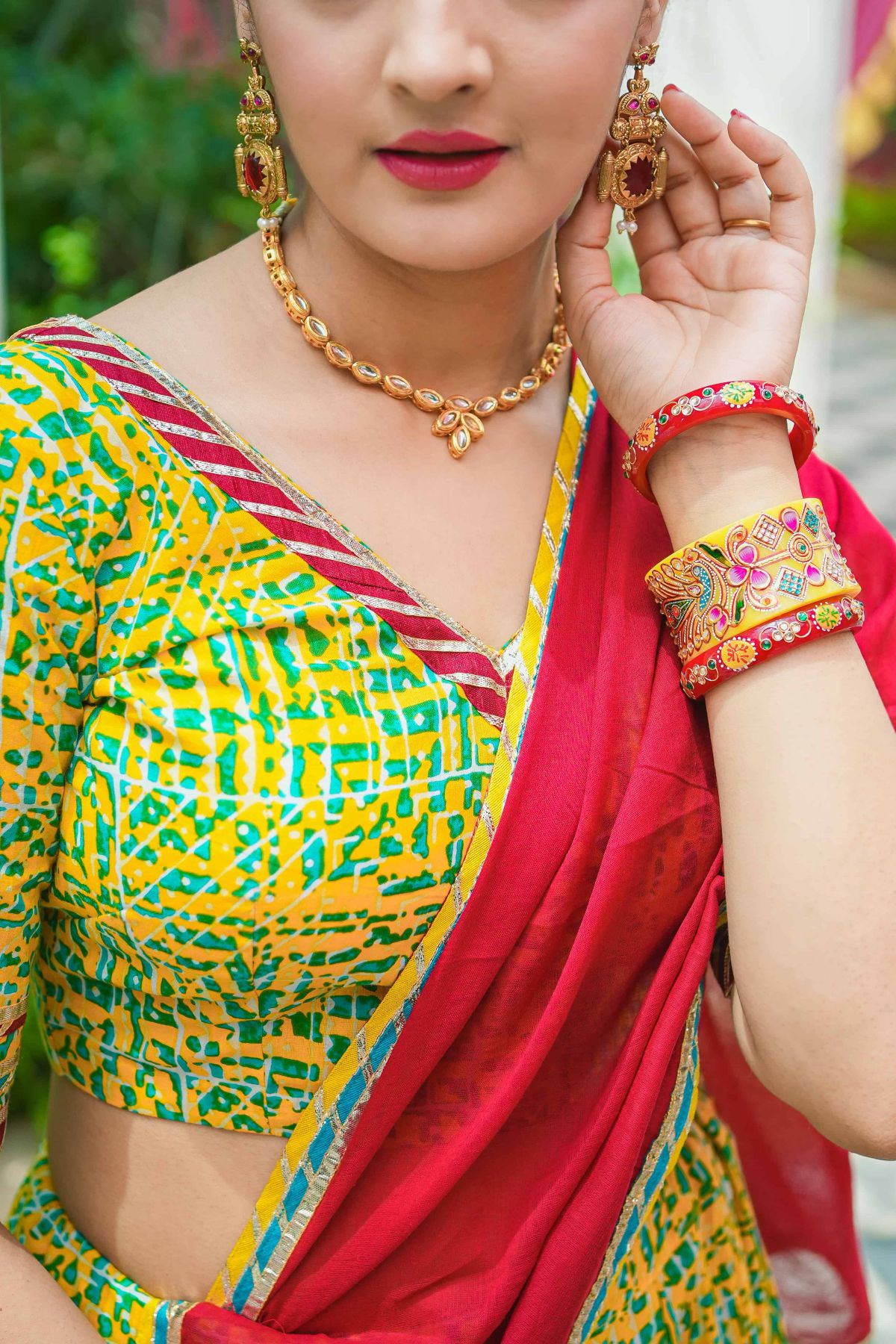 Marud Gulaal Printed Lehenga Choli Set 4