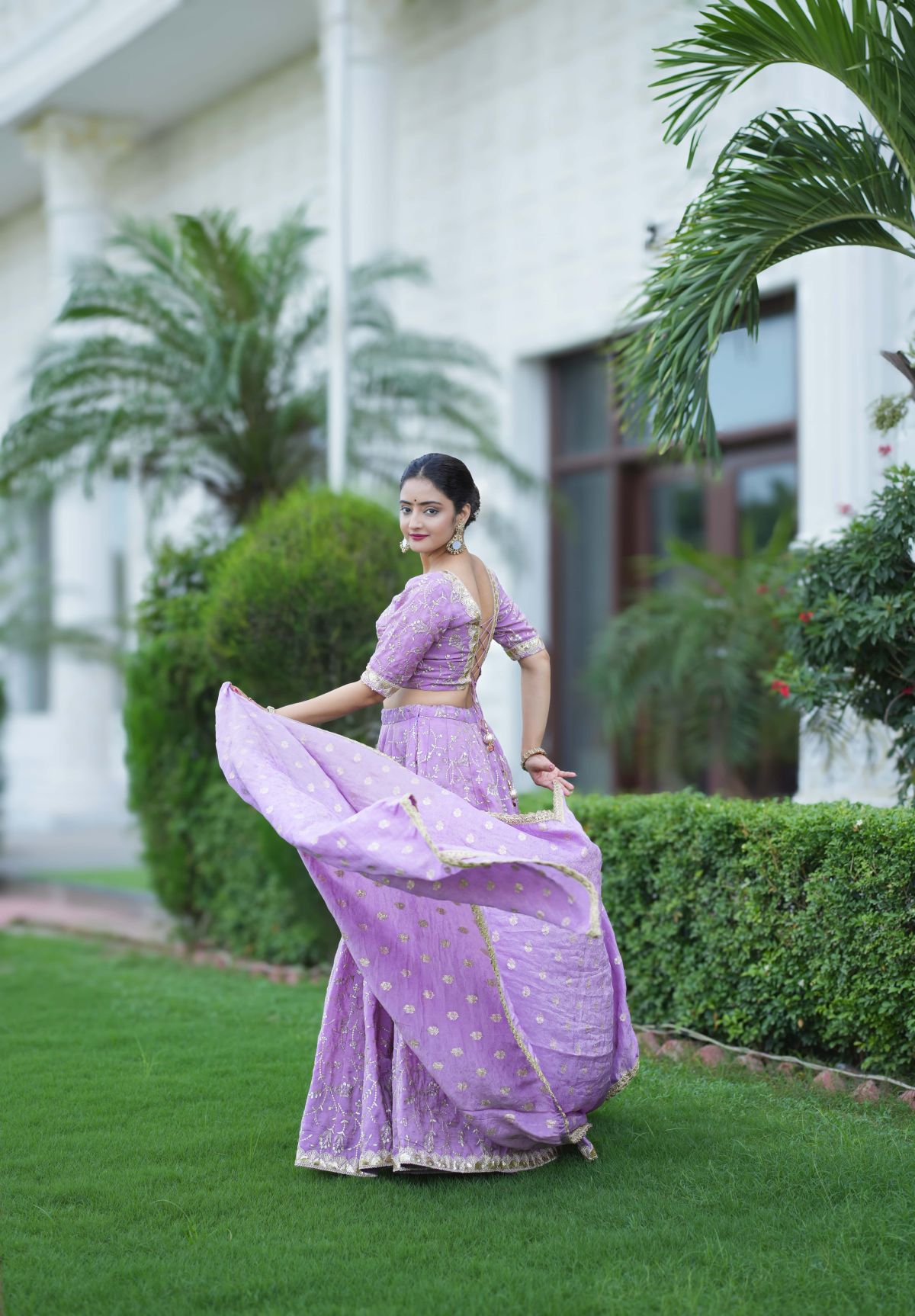 Lavender Gold Crush Lehenga Set  3