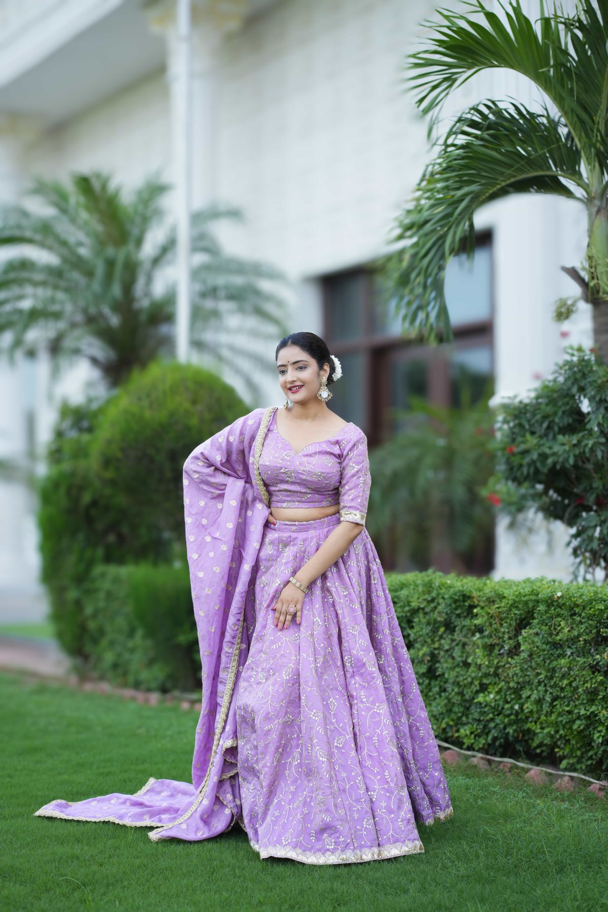 Lavender Gold Crush Lehenga Set  2