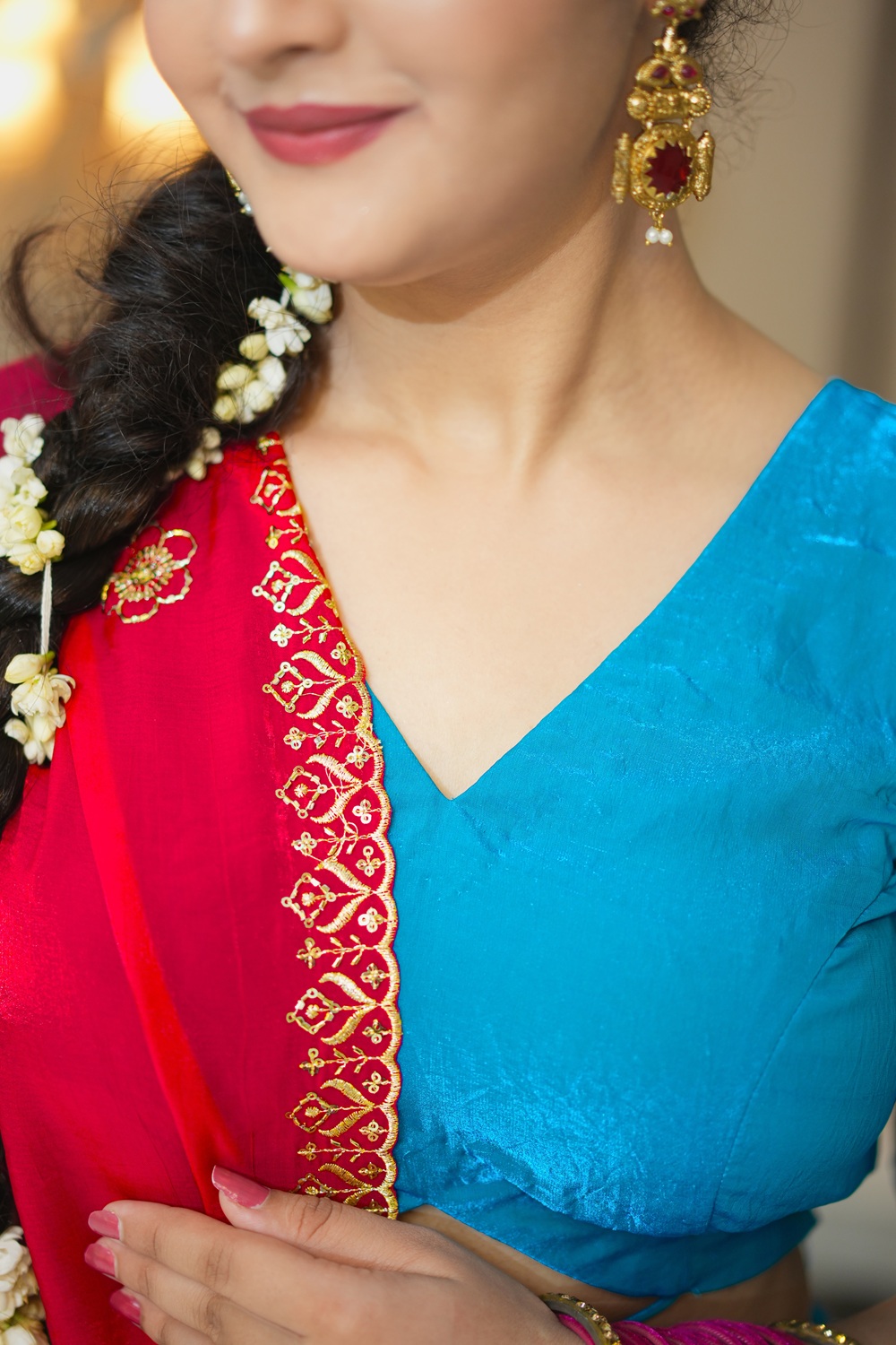 Neelam Gulabi Gota Lehenga Set 3