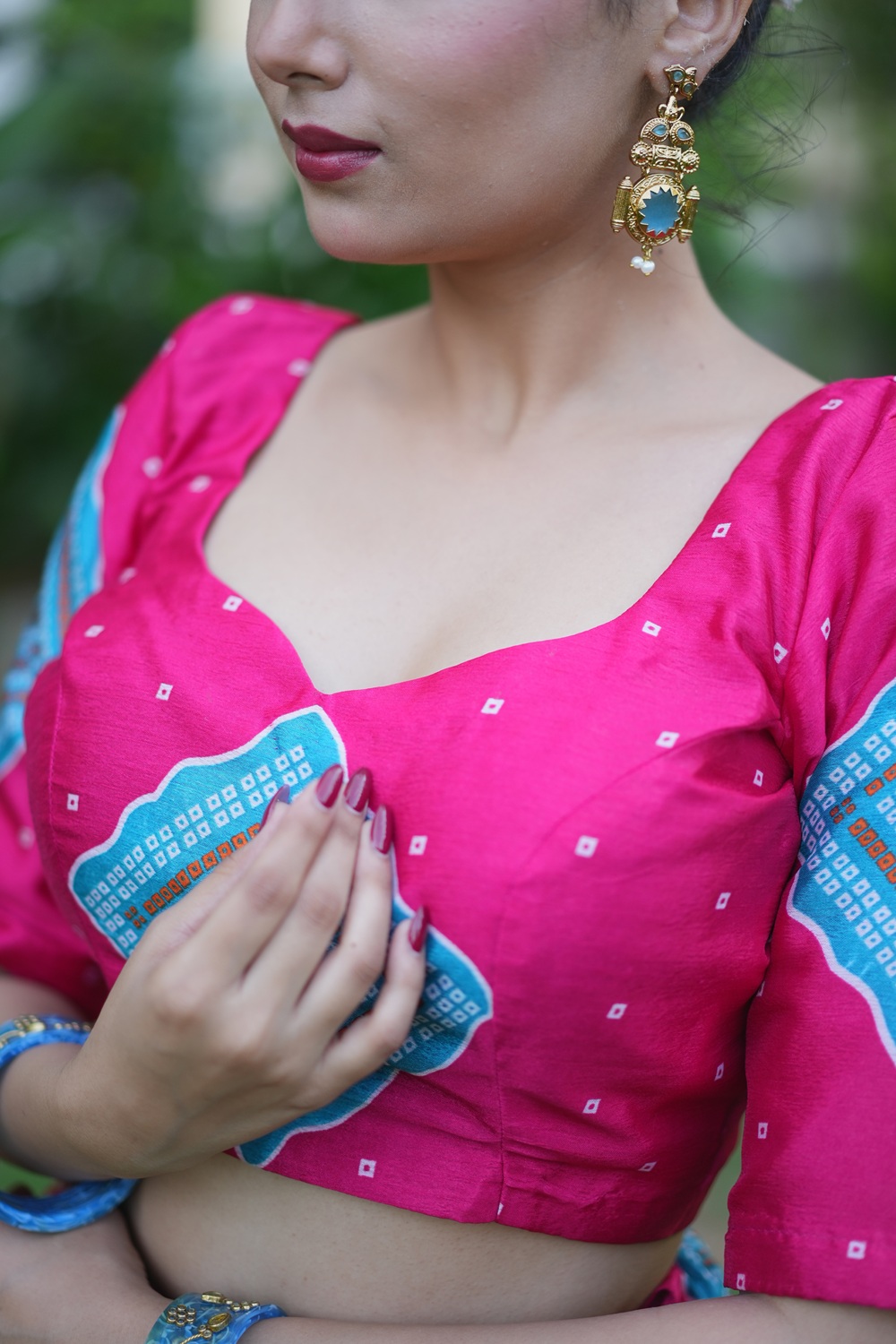 JHILMIL BANDHANI - GULABI RANG Lehenga Set 4