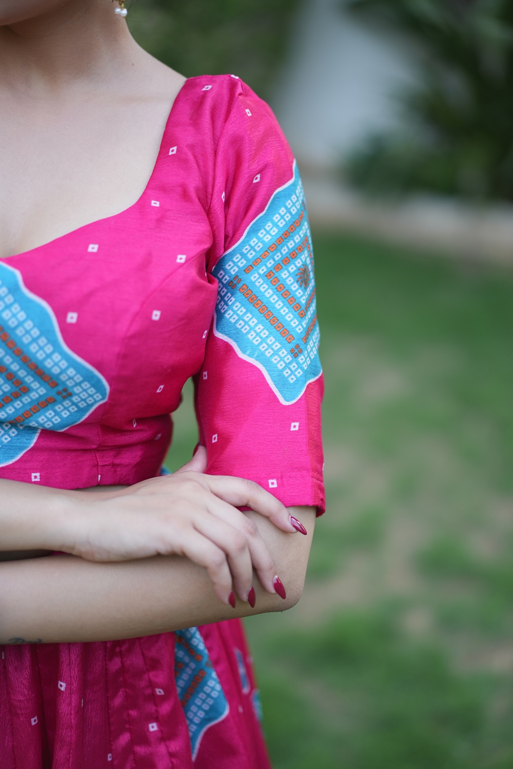 JHILMIL BANDHANI - GULABI RANG Lehenga Set 6