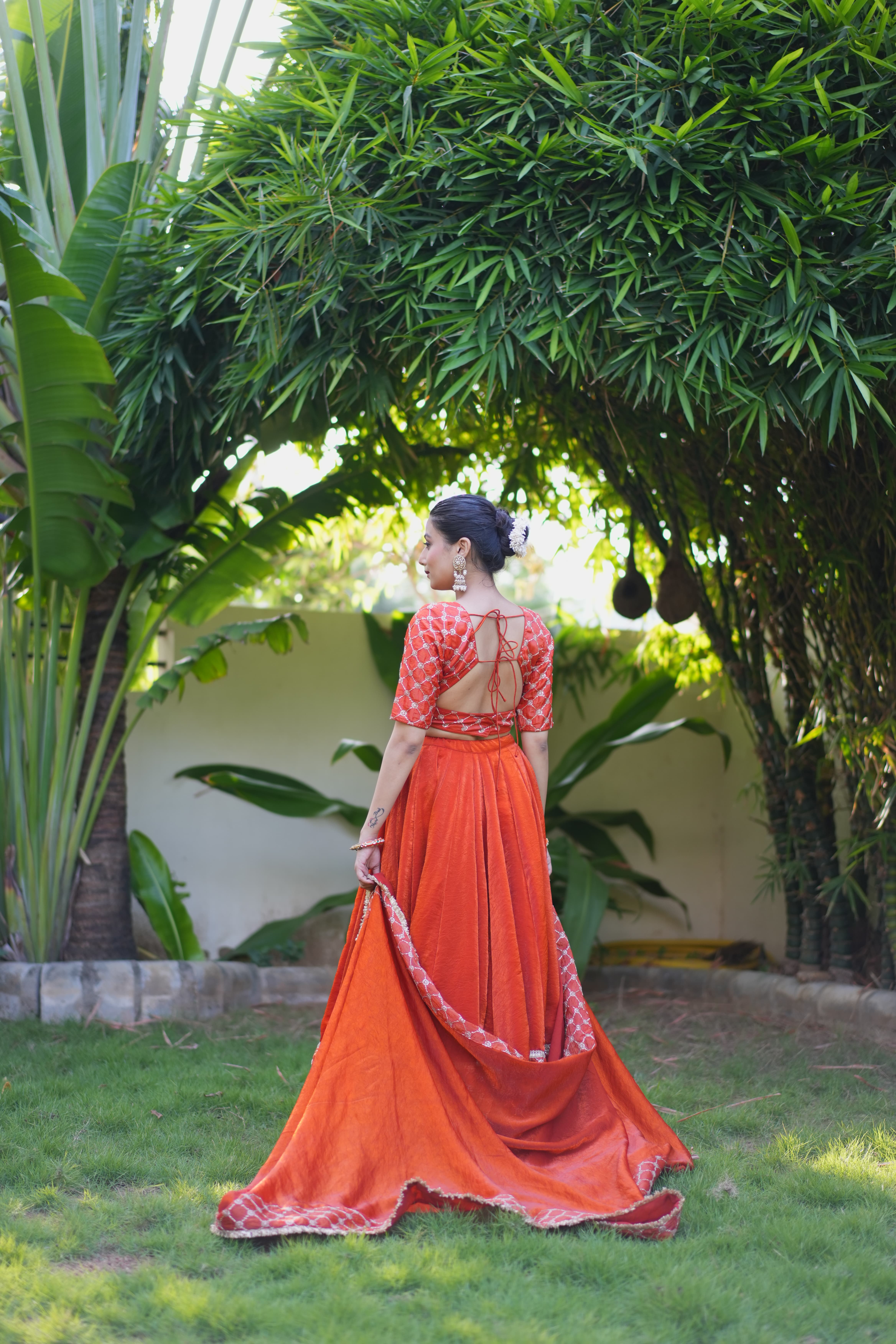 Rust Orange Crush Lehenga Set 2