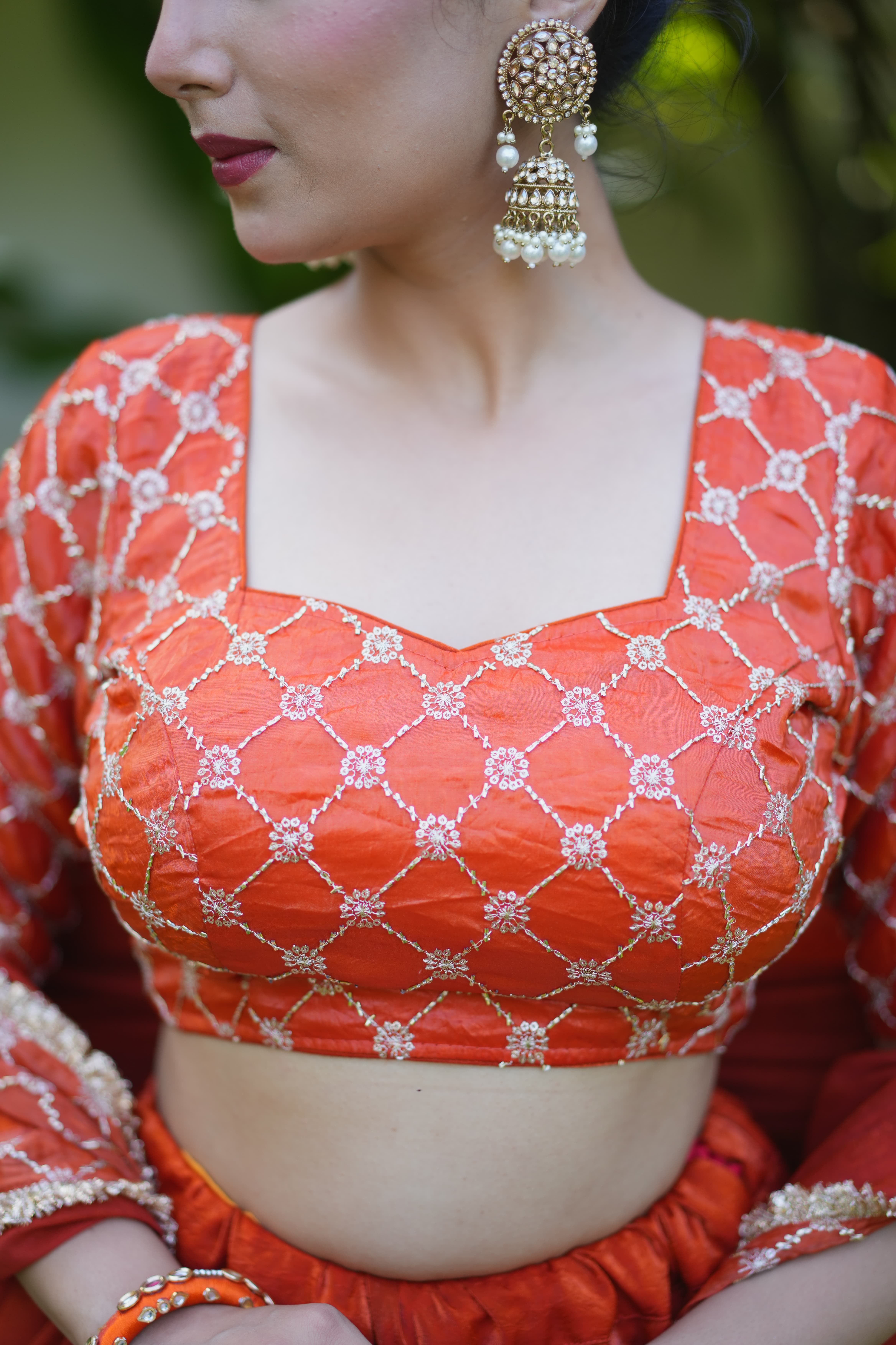 Rust Orange Crush Lehenga Set 3
