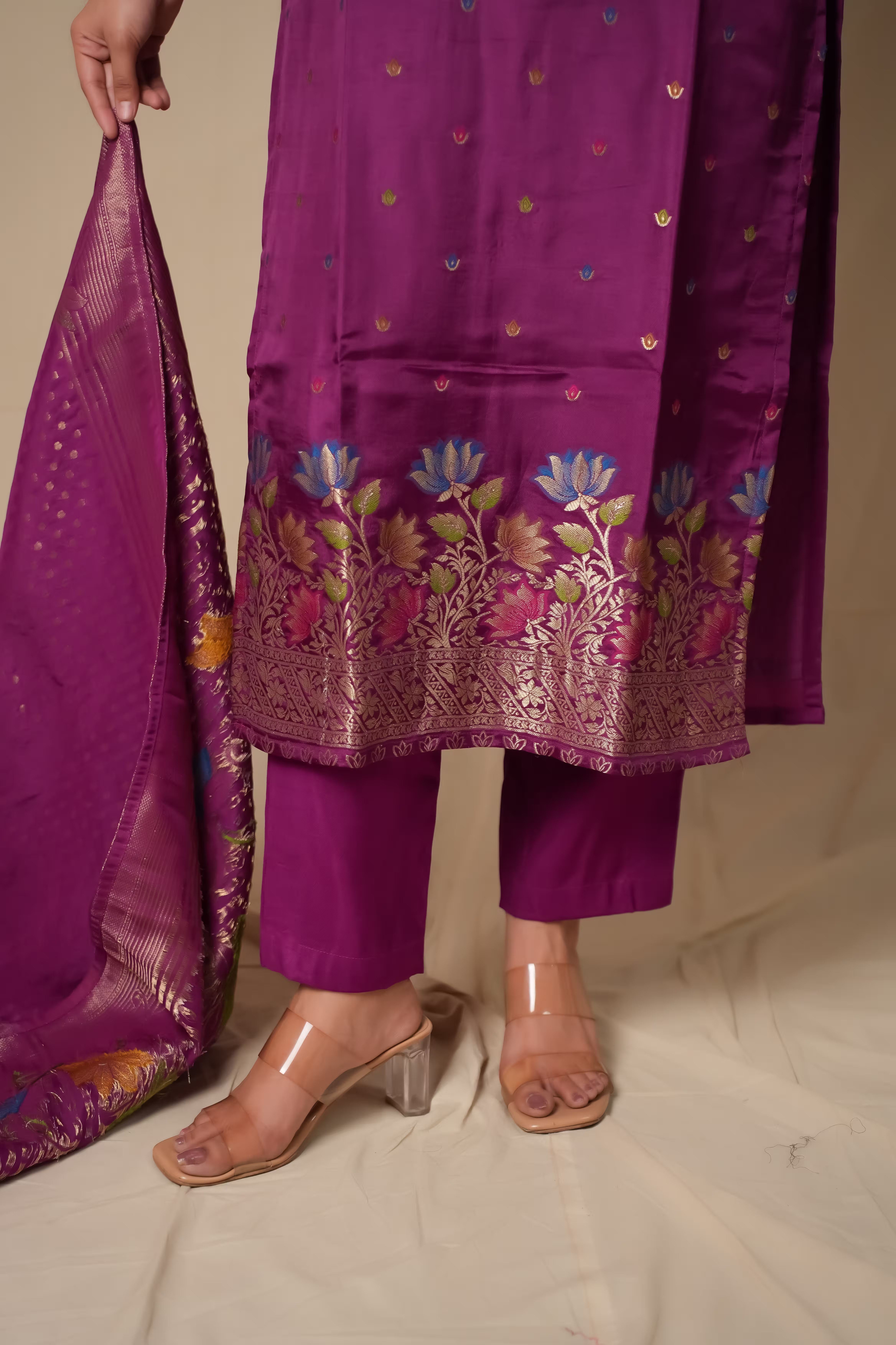 Meher Meena Jacquard Suit Set  5