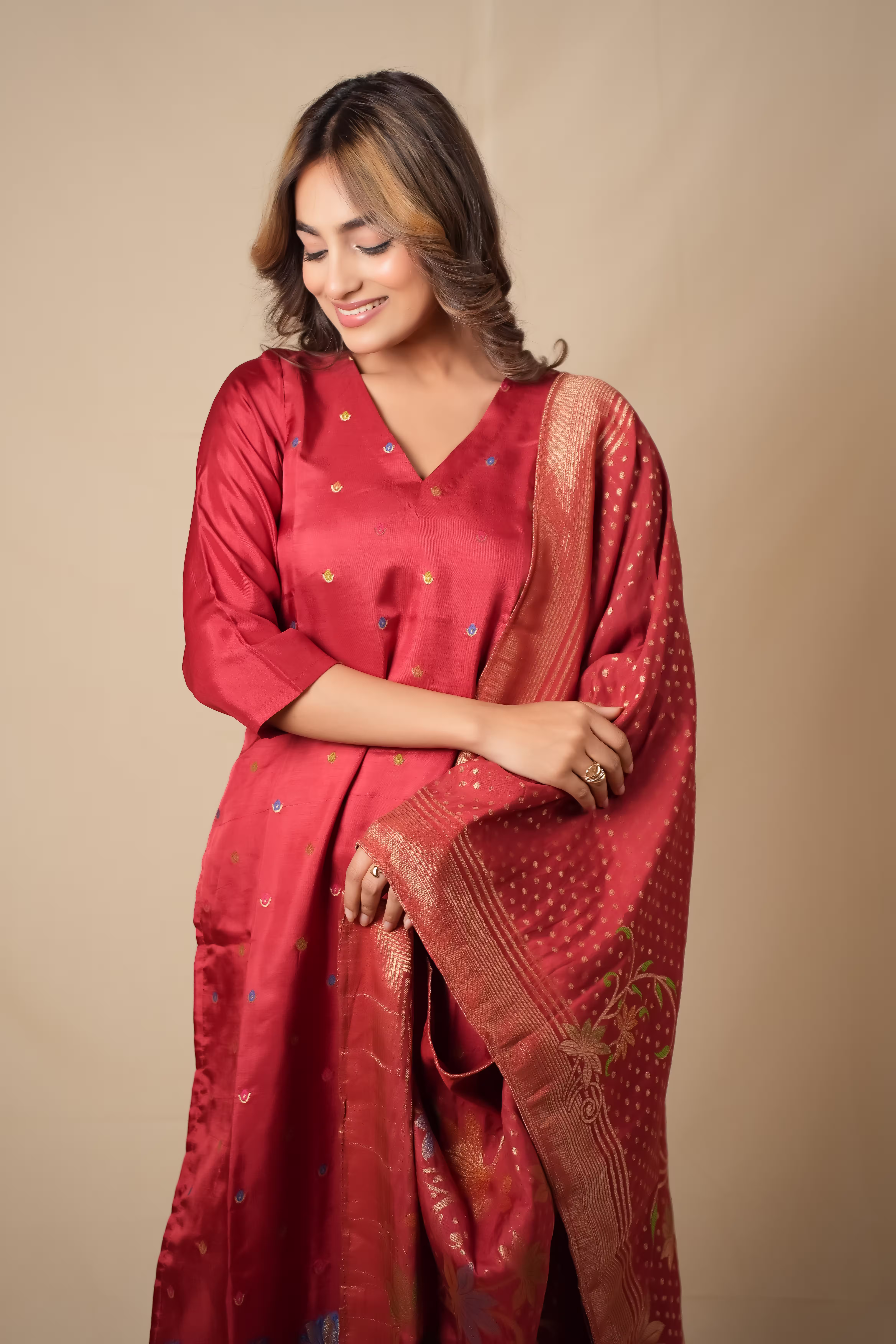 Meher Meena Jacquard Suit Set  2
