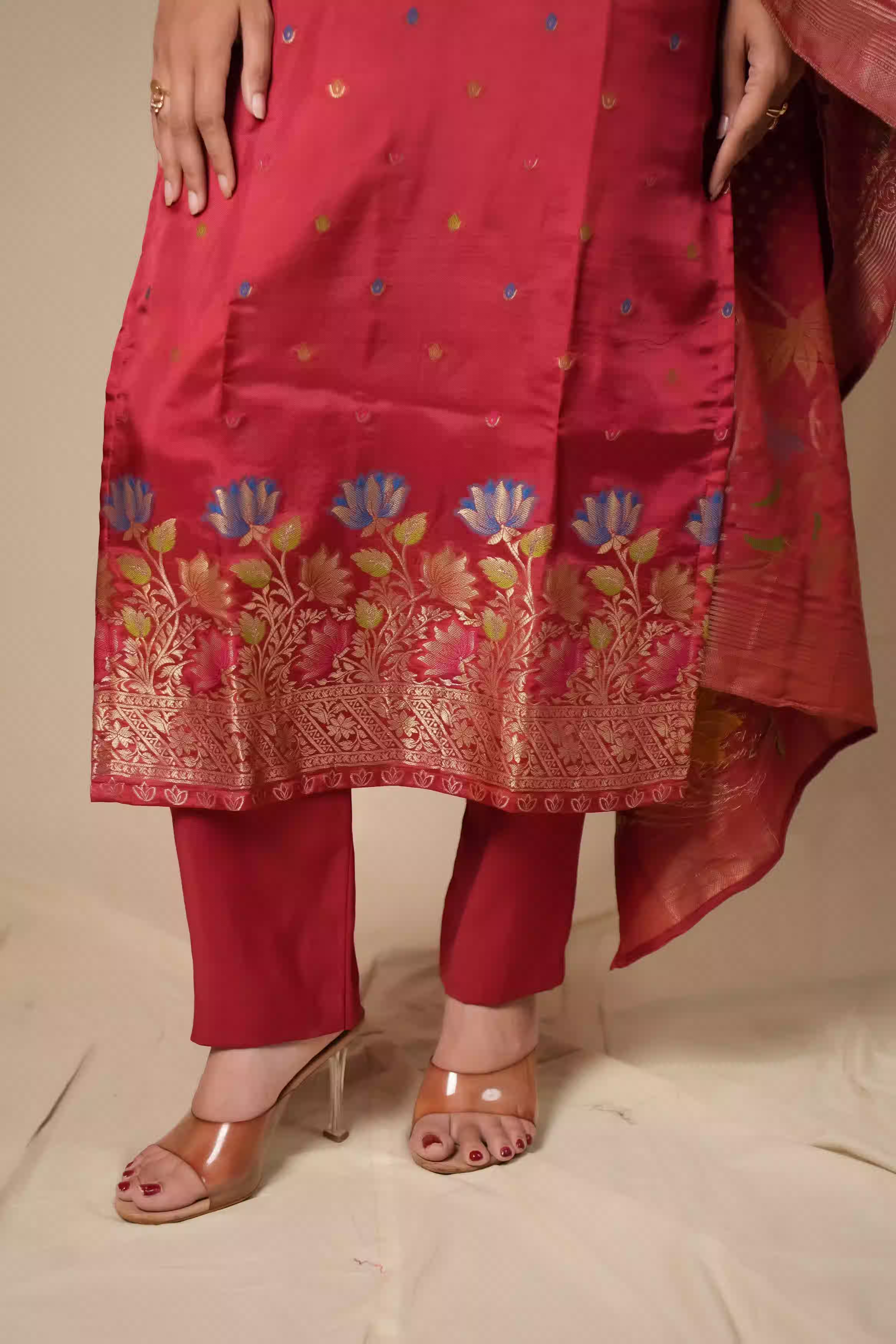 Meher Meena Jacquard Suit Set  5