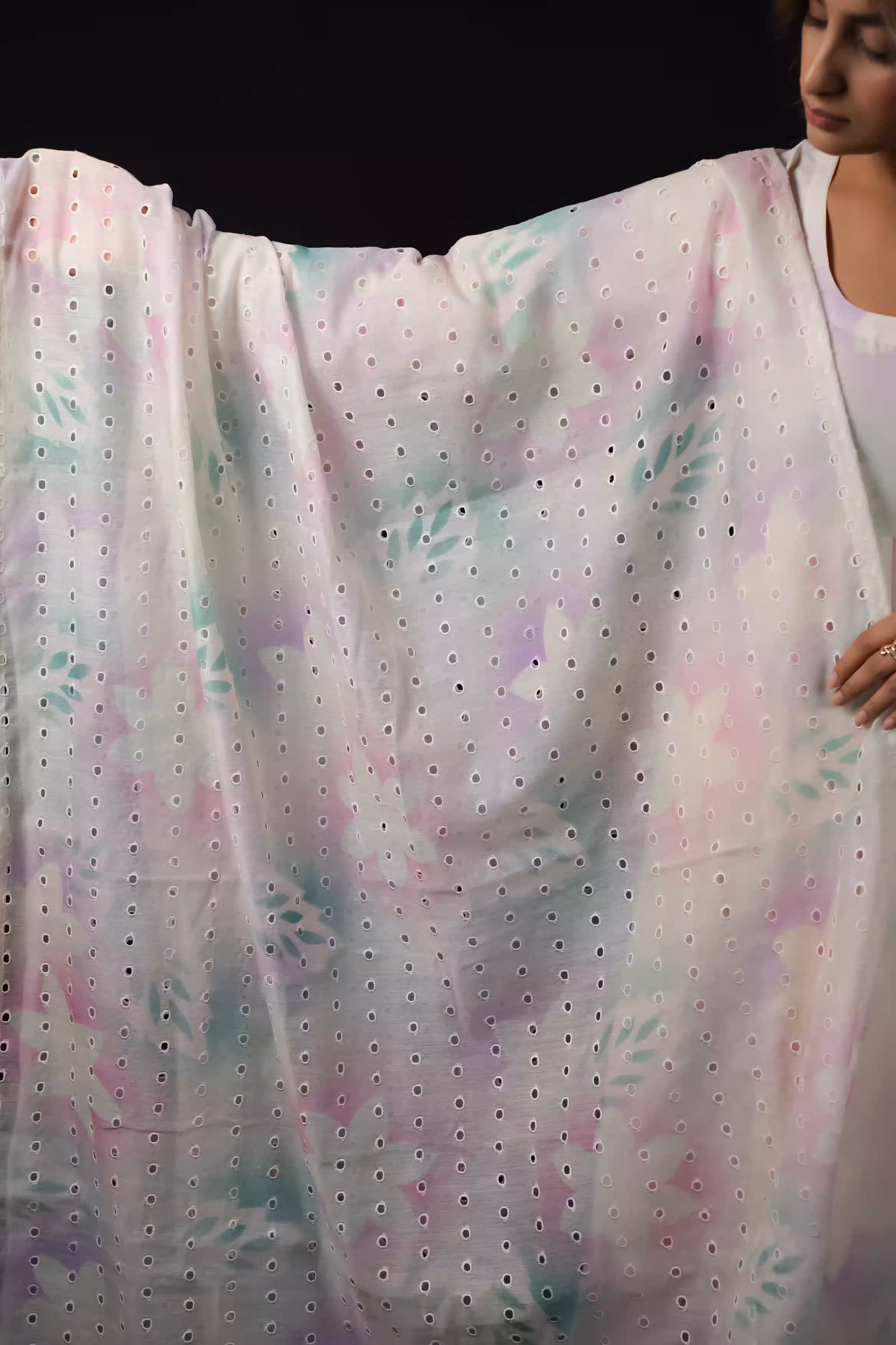 FLORAL KORA COTTON ANARKALI SUIT 3
