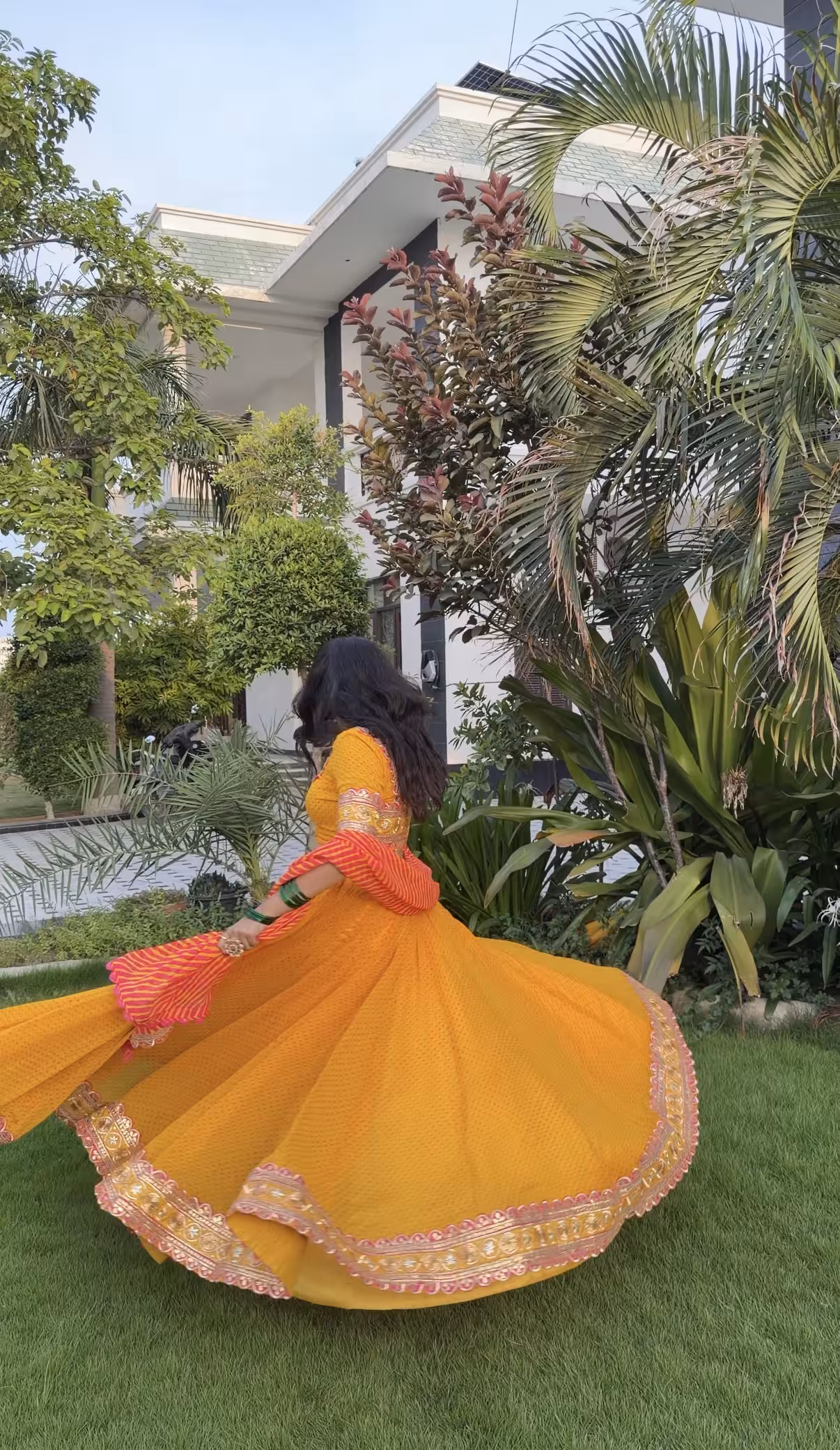 Gotta Patti Georgette Lehenga Set